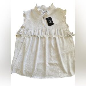 White Sleeveless Top
